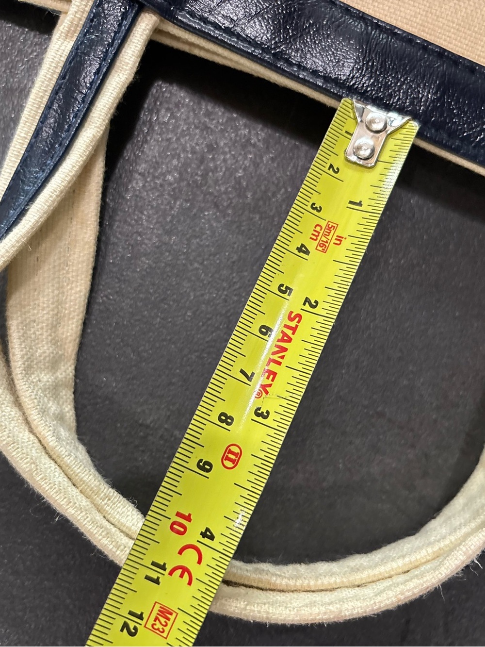 Vintage McDuff Japan Canvas Nautical Sea Bag, Sailboat, Vegan Pleather, Cute, OS - Picture 9 of 15